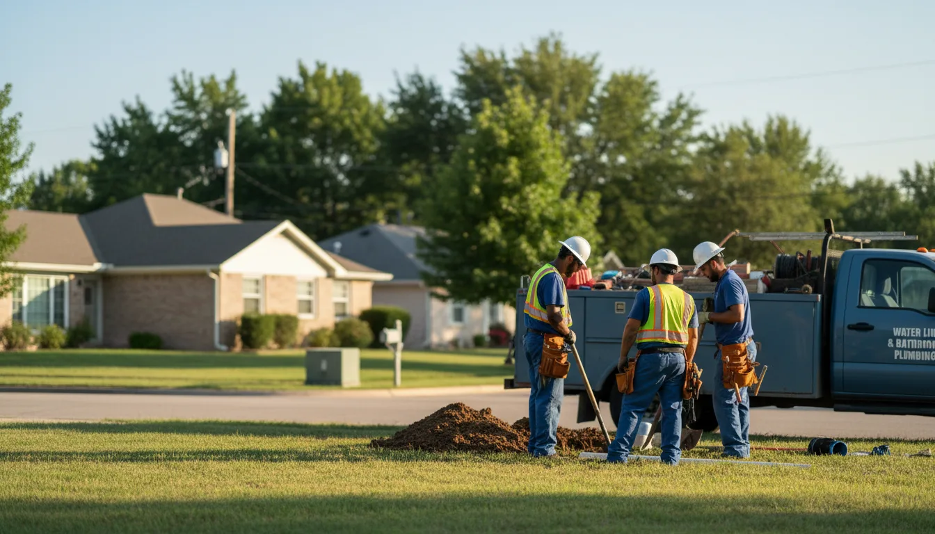 Residential water line and bathroom plumbing service in Laredo, TX